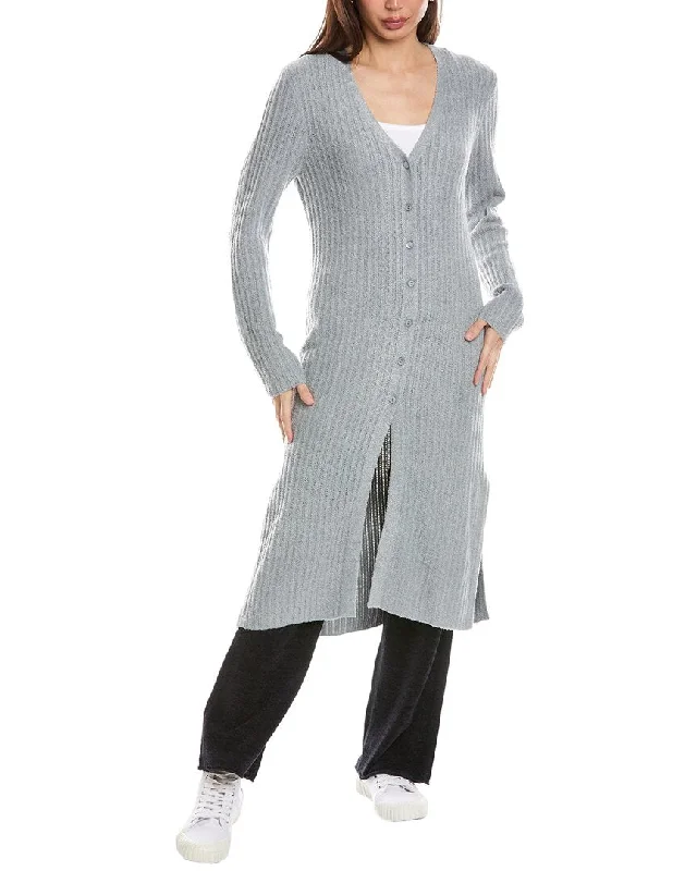 Plus-size cozy sweaters Barefoot Dreams Cozychic Lite Pointelle Long Cardigan