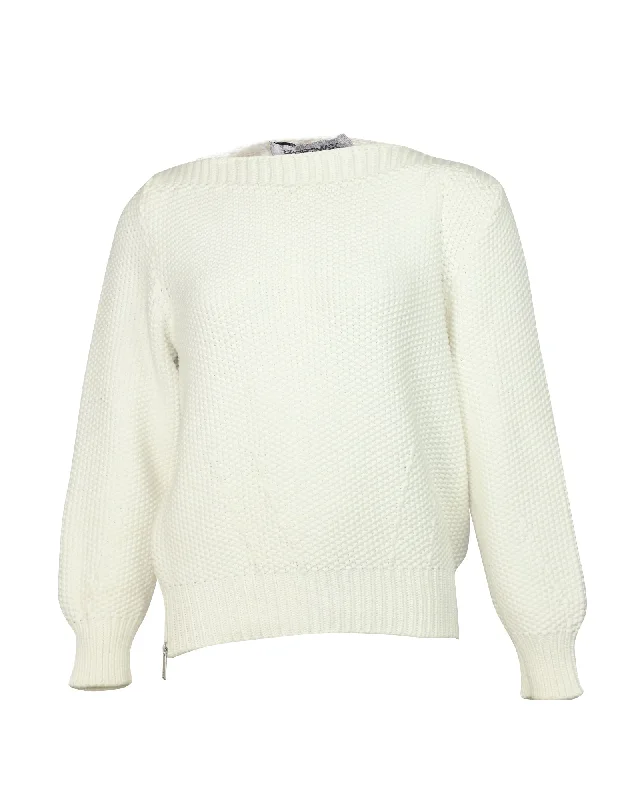 Comfy sweater styles Sportmax Knitted Sweater in White Cotton