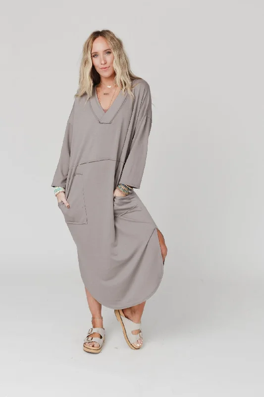 luxury dresses for parties & jumpsuits The Nest Meadow Long Sleeve Slit Maxi Dress - Coco