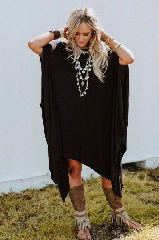 casual jumpsuits & dresses for every day The Wren Tunic - Black