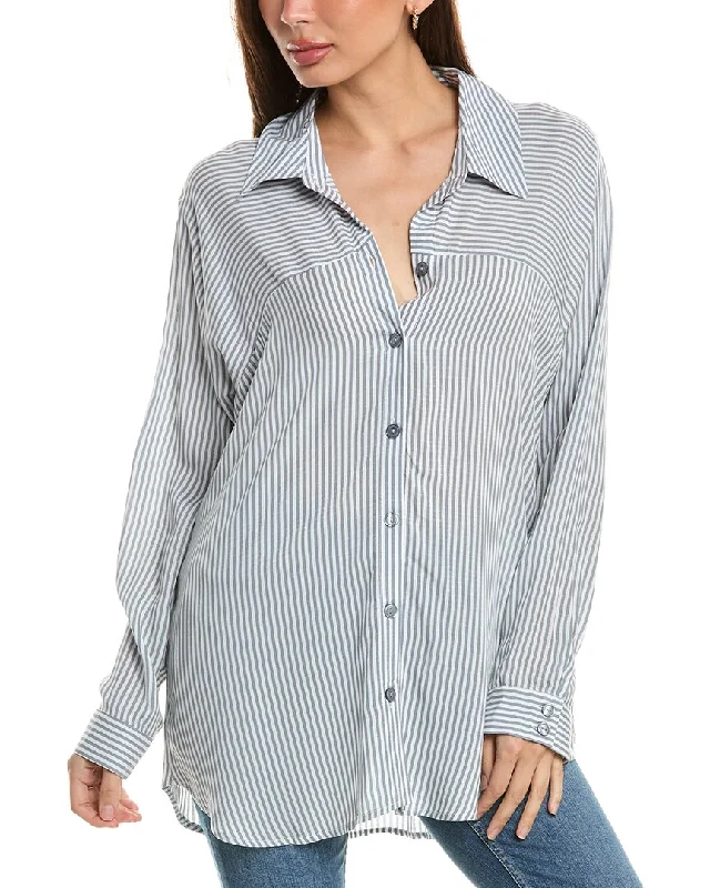 Colorful striped sweaters Bobeau Striped Tunic Shirt