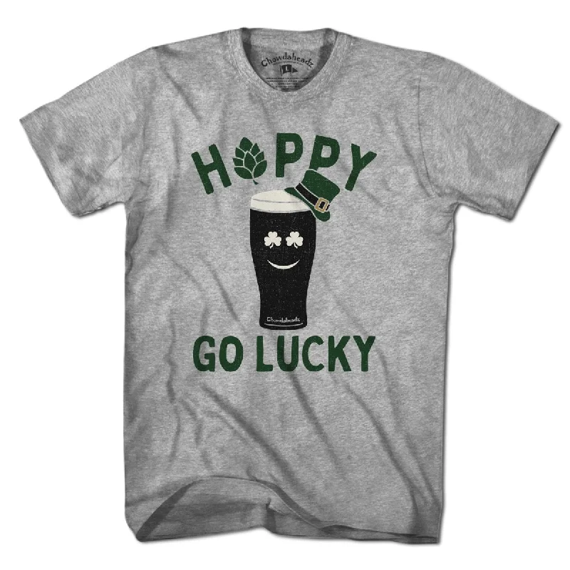 loose fit graphic T-Shirts women Hoppy Go Lucky T-Shirt