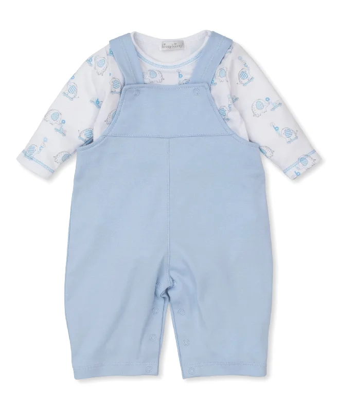 Fall Women's Top 2 Piece Boys Elephant Bodysuit & Overalls