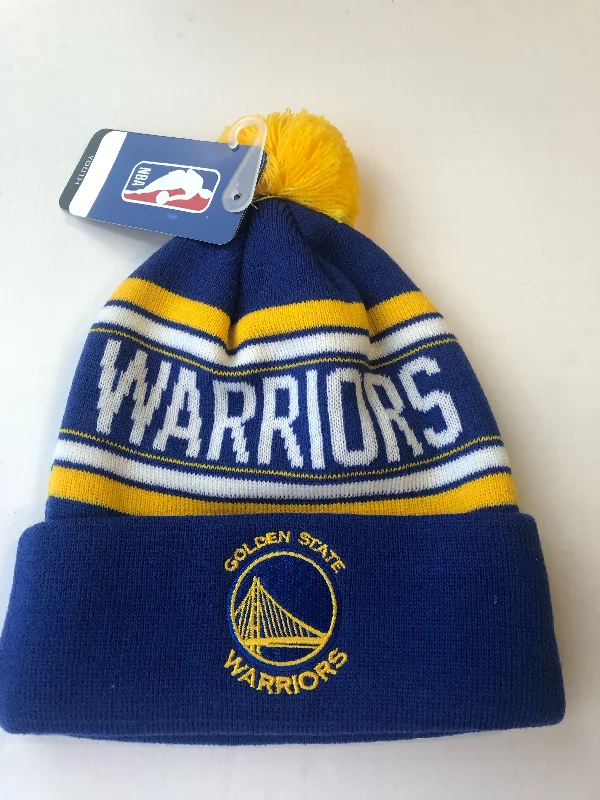 Women's High Neck Top Golden State Warriors Youth Winter Hat With Pom