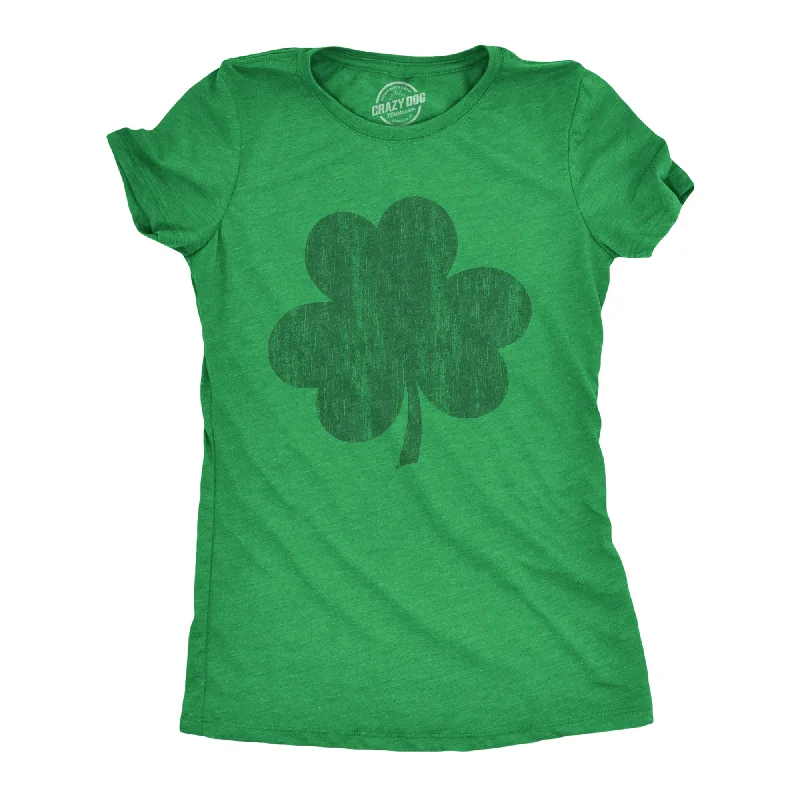 sporty style T-Shirts women Distressed Clover Women's T Shirt