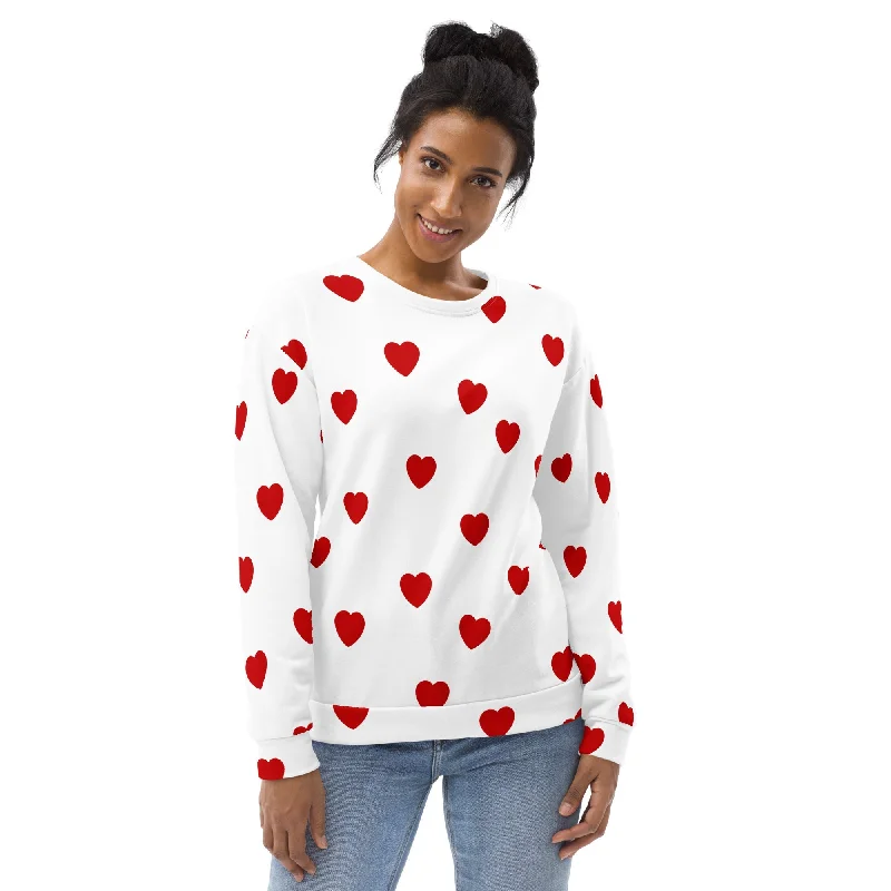 leggings for weekend wear Red Hearts Sweatshirt