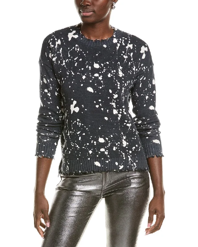 Lightweight knit sweaters Minnie Rose Splatter Cashmere-Blend Sweater