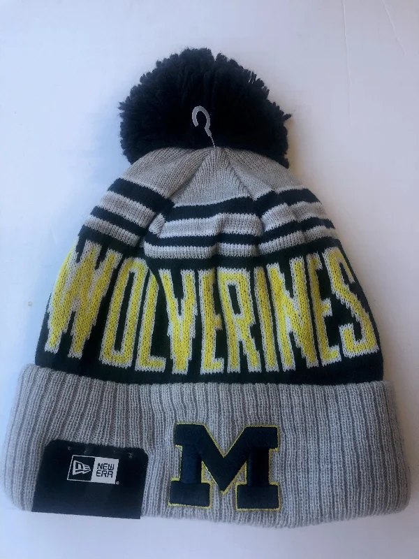 Knitwear Women's Top Michigan Wolverines New Era Gray Winter Hat