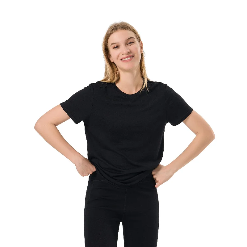 trendy oversized T-Shirts women Women's Merino 200g Short Sleeve T-Shirt Black