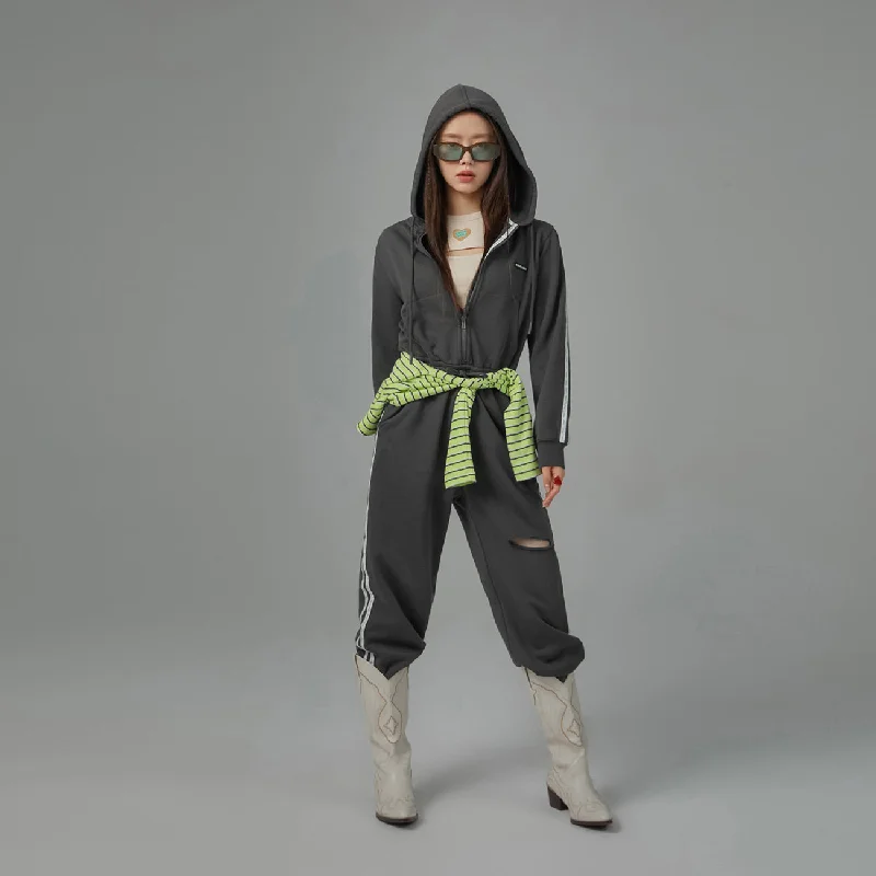 romper dresses & jumpsuits Hoodie Zip-Up Jogger Jumpsuit