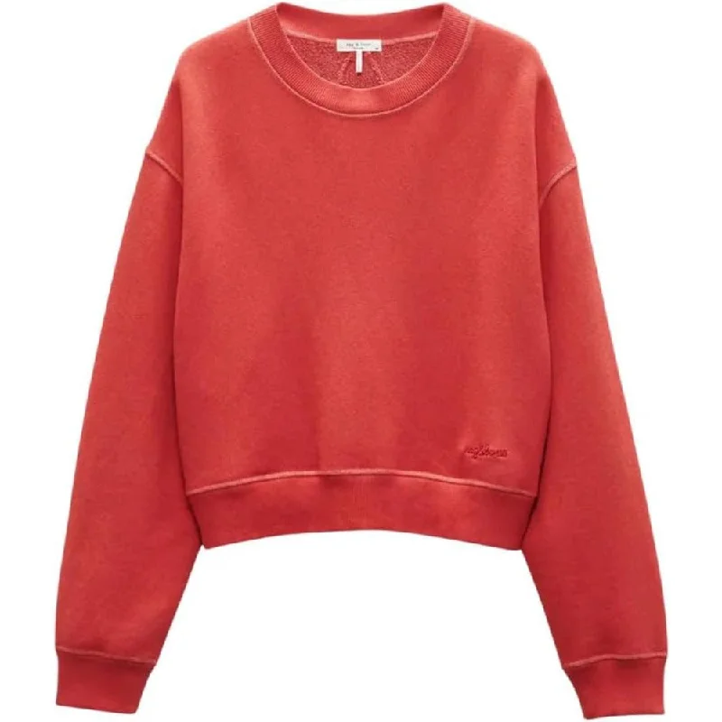 Soft wool sweater dresses rag & bone Women's Vintage Terry Sweatshirt, Red