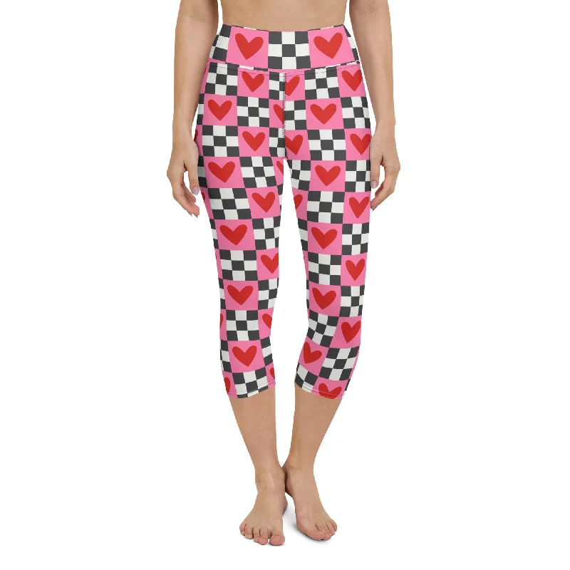 leggings for multi-sport activities Checkered Romance Yoga Capris