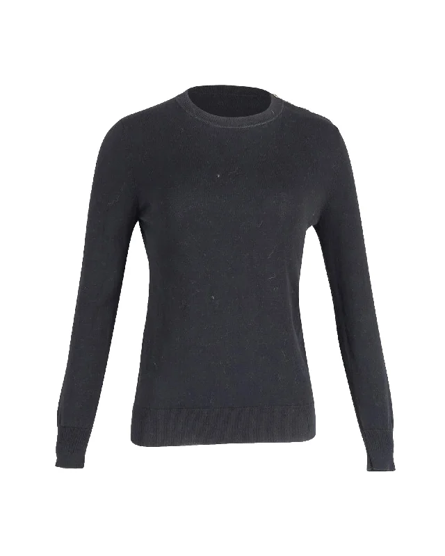 All-season sweater styles Givenchy Crewneck Sweater in Black Cotton