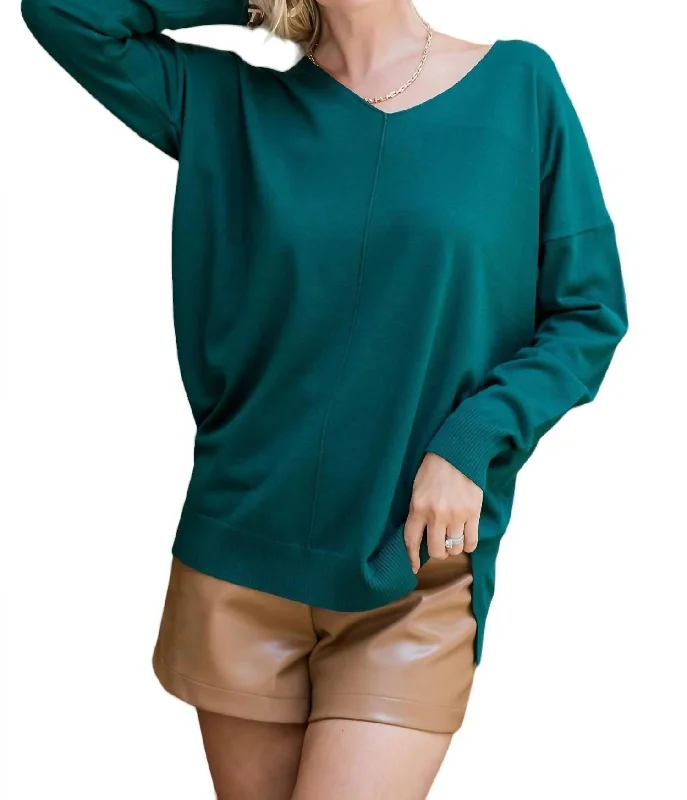 Luxury knitwear sweaters Oh How Sweet It Is Sweater Plus Size In Hunter Green