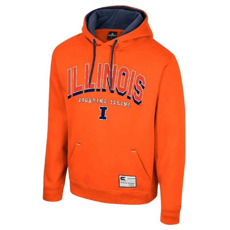 Striped Women's Top Illinois Fighting Illini Adult Orange Sweatshirt Hoodie