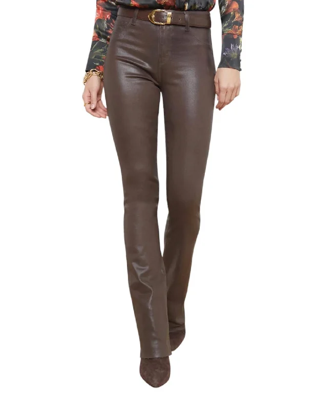 leggings for running errands Ruth Coated Straight-Leg Jeans In Espresso Coated