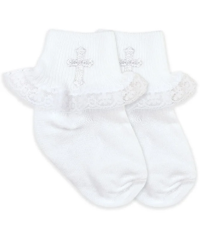 Casual Tops for Women Girls Lace & Cross Baptism Socks