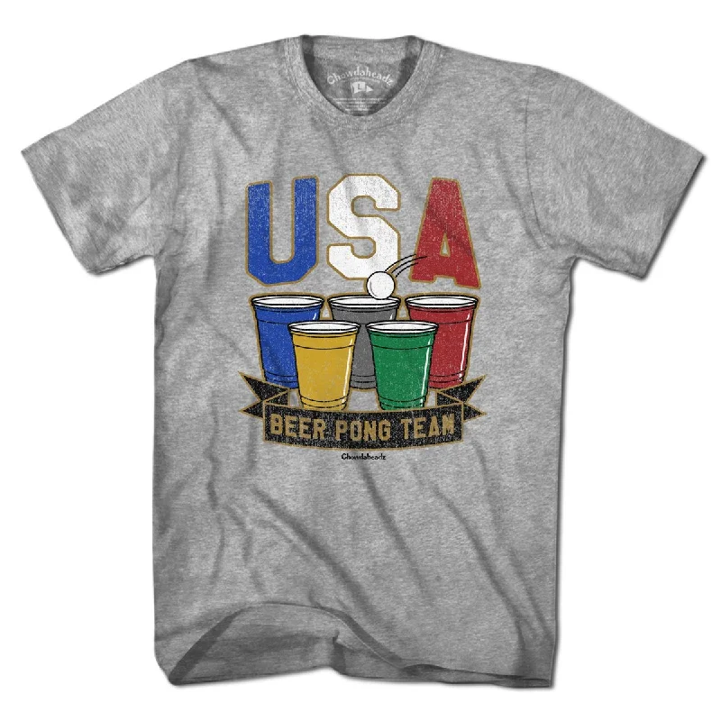 cool summer T-Shirts women USA Beer Pong T-Shirt