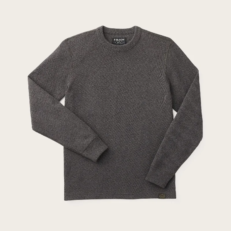 comfortable T-Shirts for everyday wear WAFFLE KNIT THERMAL CREW