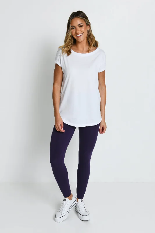 leggings for winter exercise Lightweight Everyday High Waisted Leggings - Acai Purple