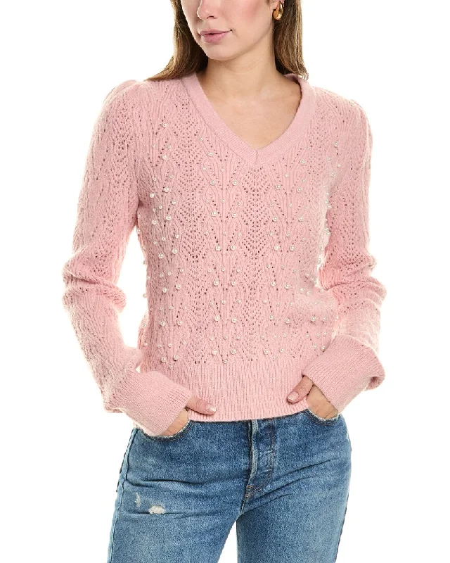 Casual wool sweaters Nanette Nanette Lepore Pearl Bead Sweater