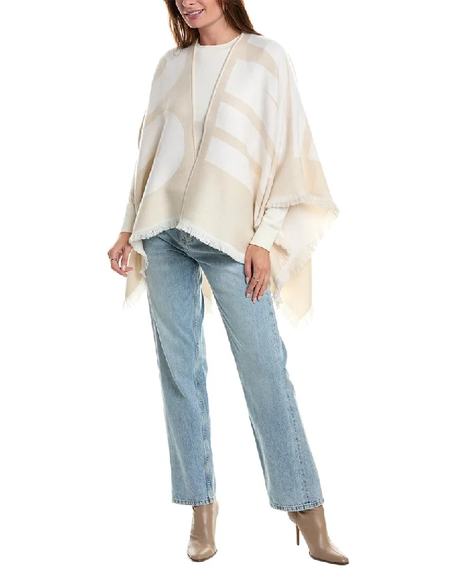 Fuzzy textured sweaters Jimmy Choo Wool Poncho