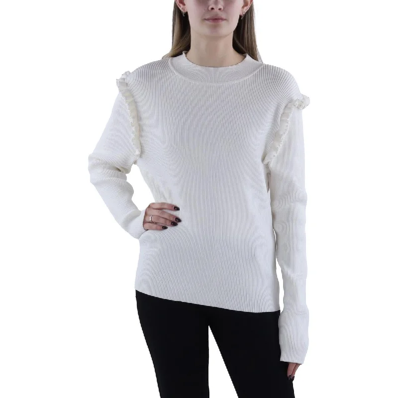 Soft winter sweaters Womens Embellished Mock Neck Pullover Sweater