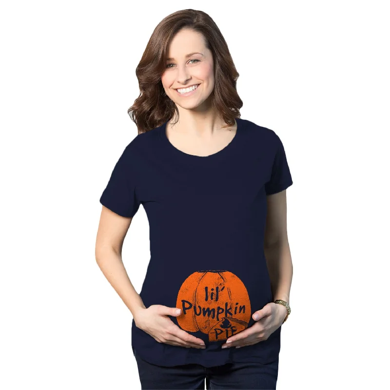 plus size T-Shirts women Lil Pumpkin Pie Maternity T Shirt