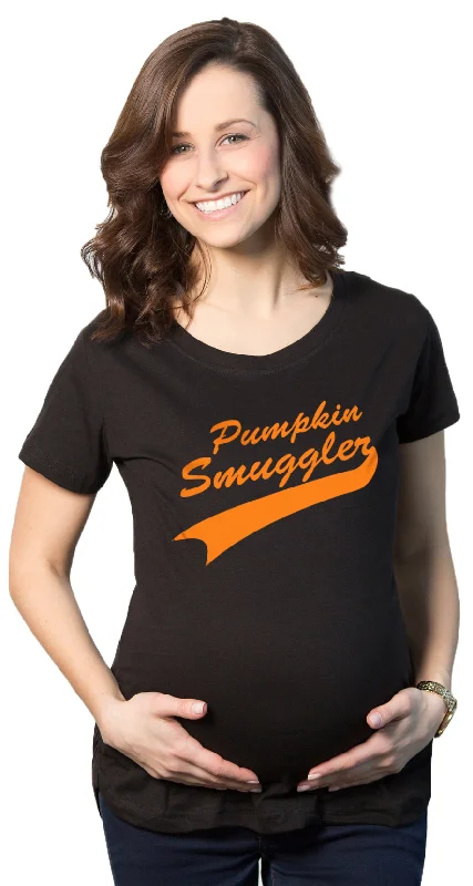 soft printed T-Shirts women Pumpkin Smuggler Maternity T Shirt