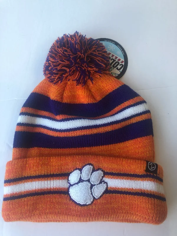 Striped Women's Top Clemson Tigers Zephyr Winter Park Style Winter Hat