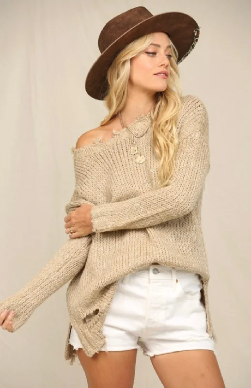 trendy cotton T-Shirts women Chunky Knit Sweater