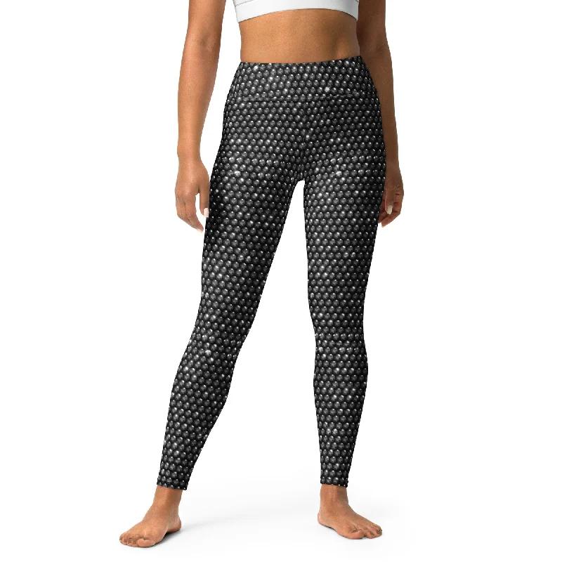 leggings for working out in style Midnight Bedazzled Print Yoga Leggings