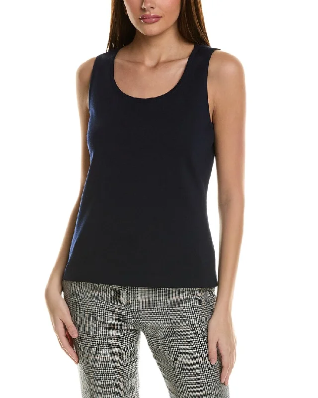 Cozy layered sweaters St. John Milano Wool-Blend Tank