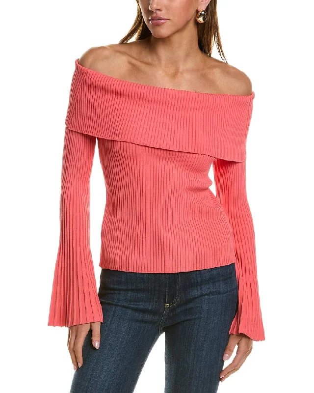 Warm sweater ponchos Bcbgmaxazria Off Shoulder Sweater