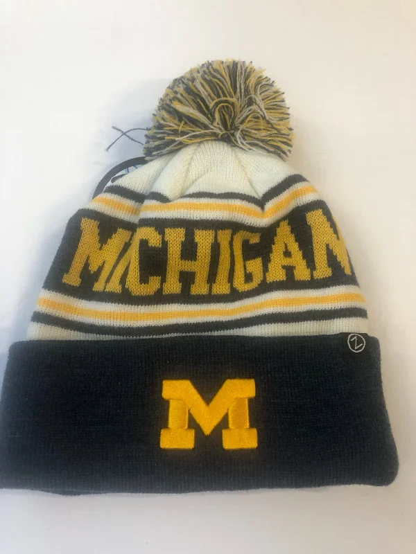 Elegant Office Women's Top Michigan Wolverines Zephyr Springfield Style Winter Hat with Pom