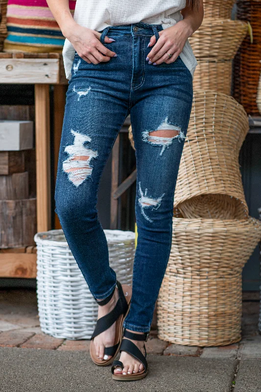 Natural fabric jeans Quinn High Rise Distressed Skinny