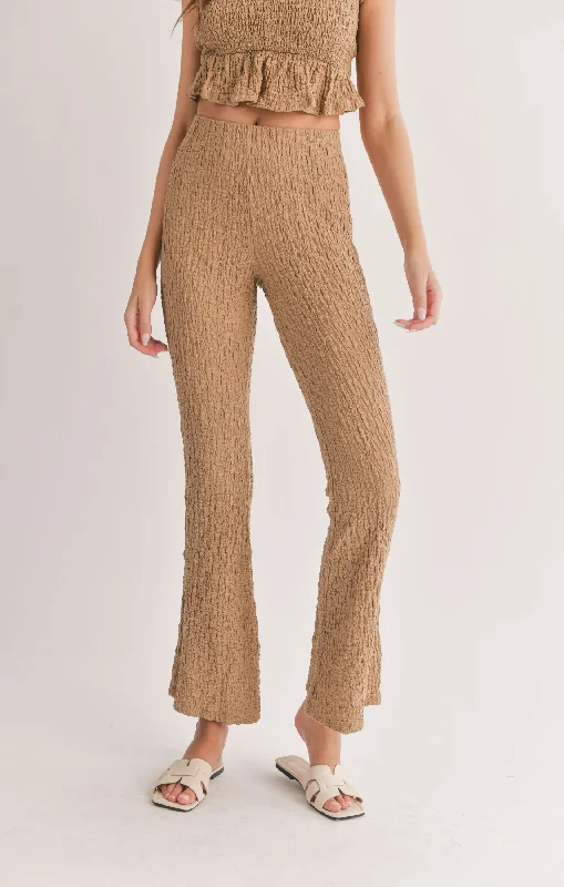 slim casual pants Sadie And Sage Transcend Popcorn Knit Bell Bottoms