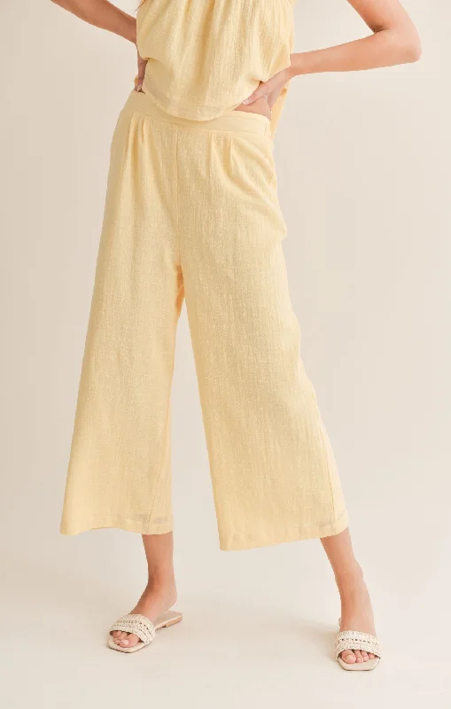 versatile yoga pants Sadie And Sage Bird Song Wide Leg Cropped Pant