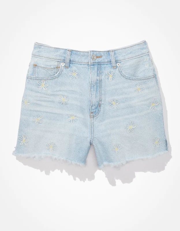 Comfortable fabric shorts AE Denim Mom Shorts