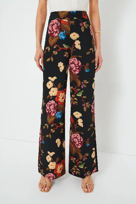 printed wide leg pants Baroque Floral Erin Pants