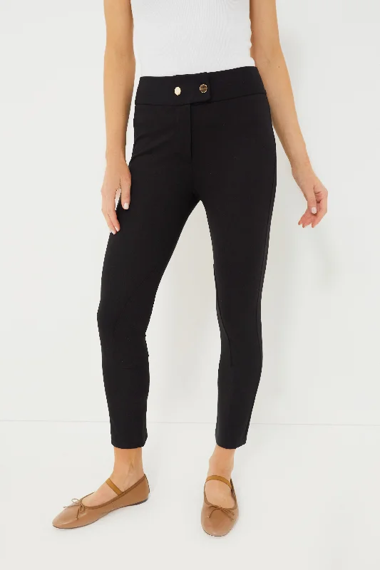 tapered slim pants Black Ponte Bridwell Riding Pants