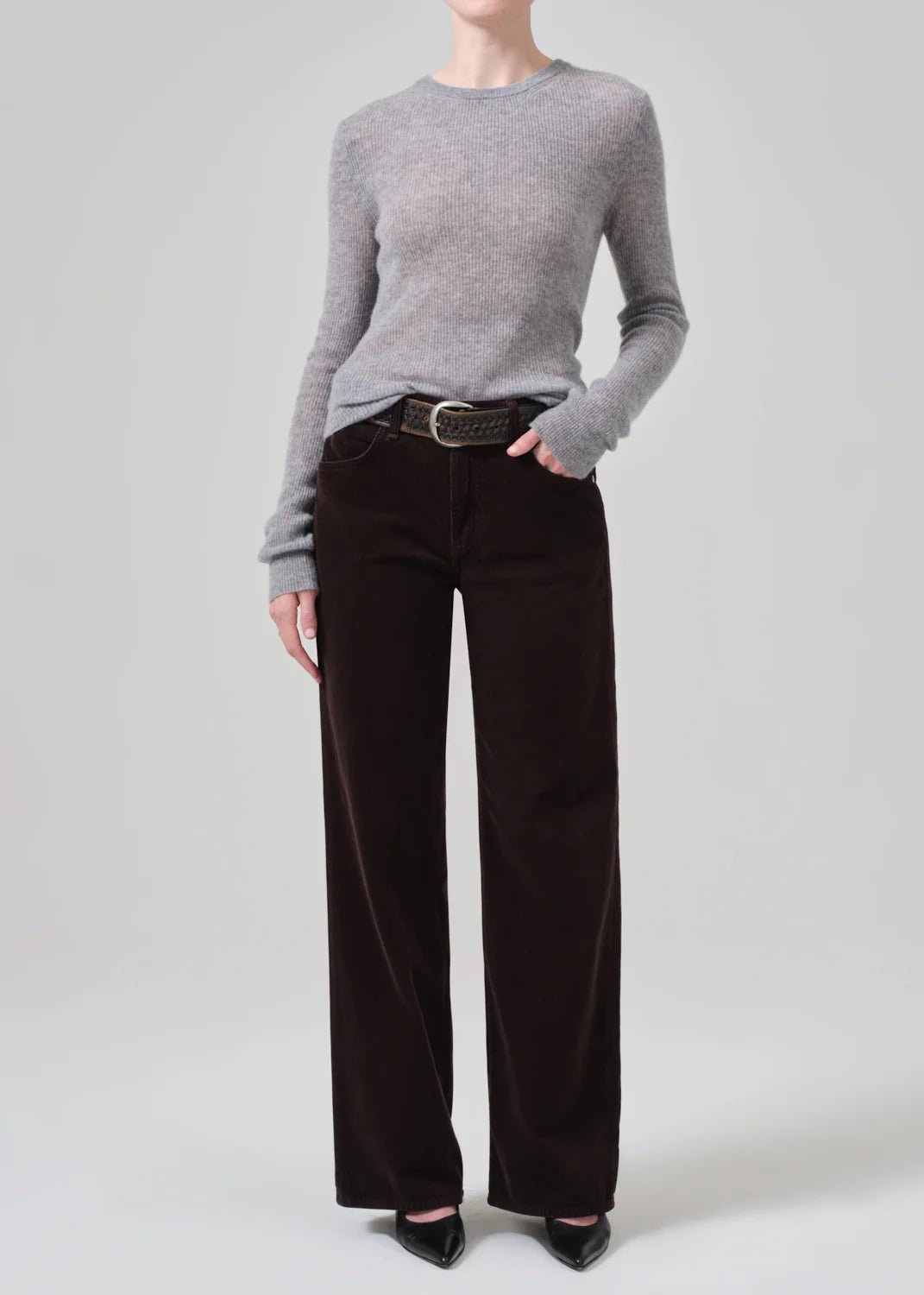 comfortable running pants Citizens of Humanity - Clove Annina High Rise Wide Leg 30" Corduroy