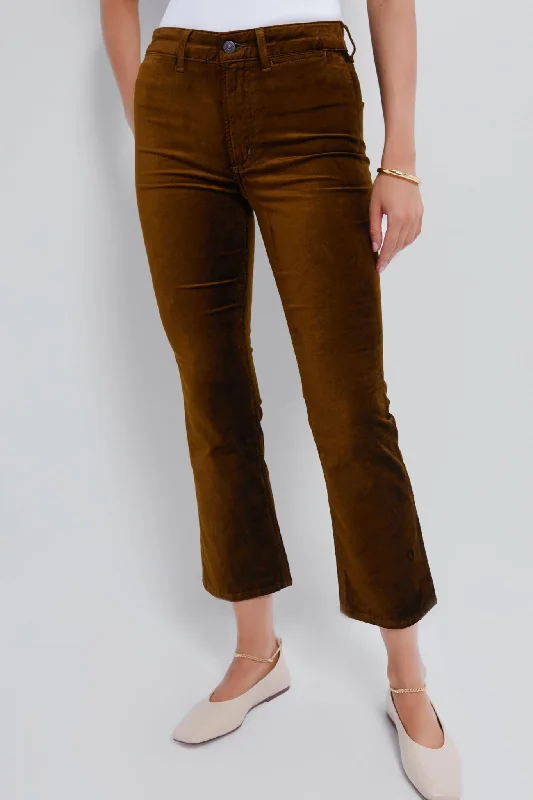 comfortable harem pants Golden Velvet Isola Cropped Trouser