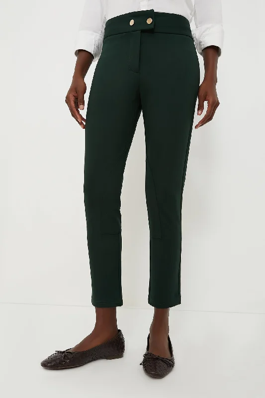 trendy ripped pants Green Ponte Bridwell Riding Pants