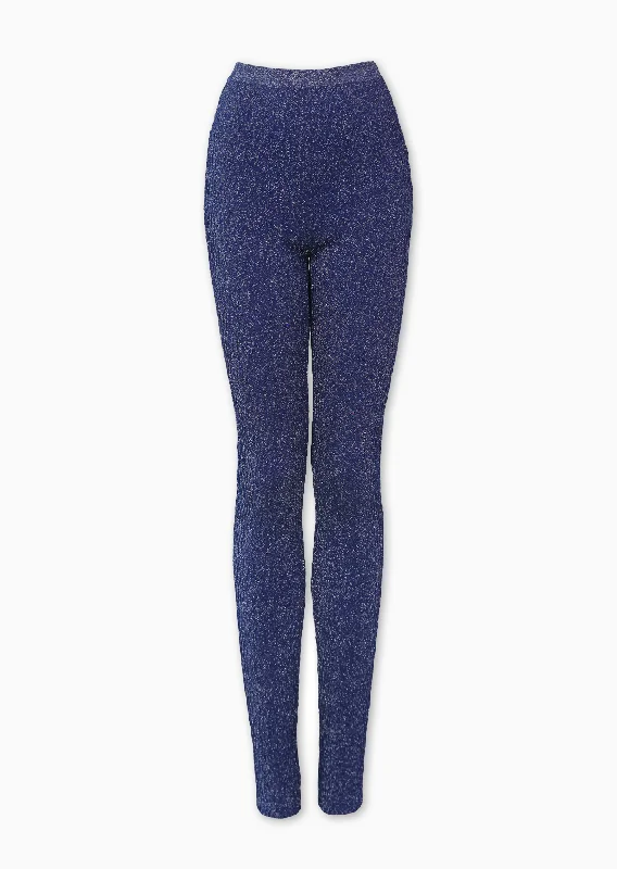 sports leggings pants Leona - Shimmering Skinny Pant in Textured Wave Design