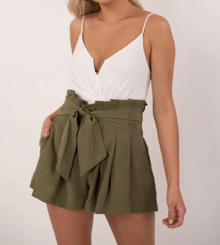 Printed activewear shorts Marika Shorts In Olive