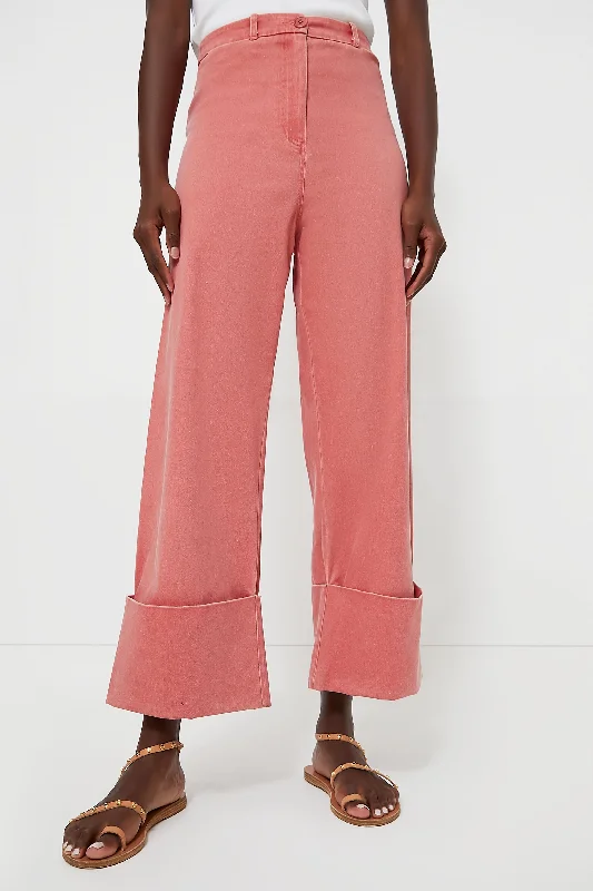 casual work pants for women Nantucket Red Stretch Twill Florence Pants