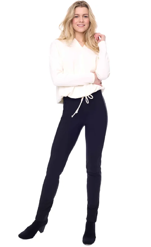 elegant high rise pants New Precision Ponte Pant in Black