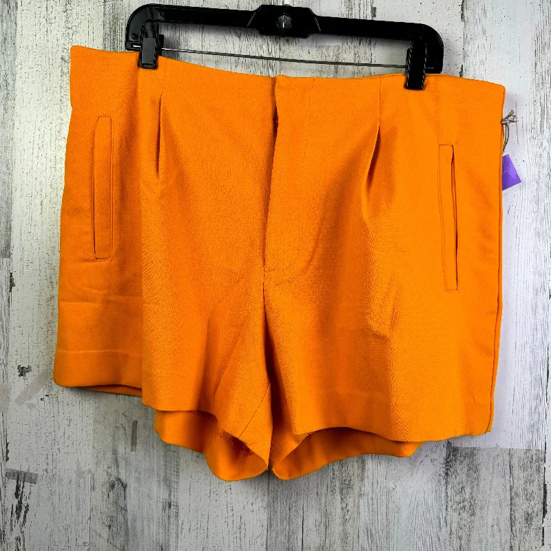 Flexible fabric shorts Orange Shorts A New Day, Size 16