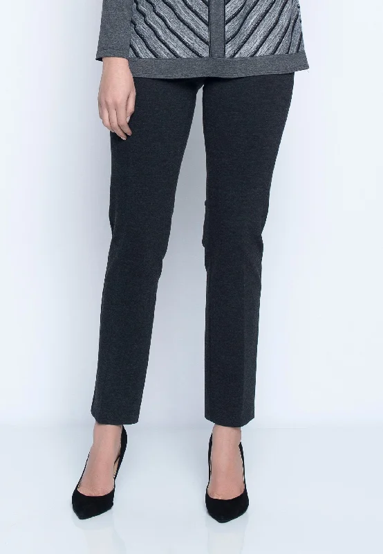 business casual slim pants Pull-On Straight Leg Pant